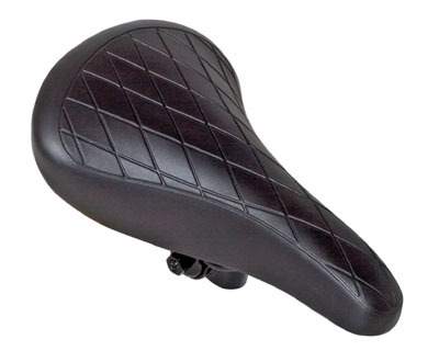 Black Quilted Racing Saddle Seat for Bikes & Scooters (Sunlite)